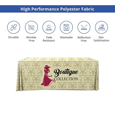 Pleated Table Cover, Fire Retardant Polyester Fabric (4' x 2.5')