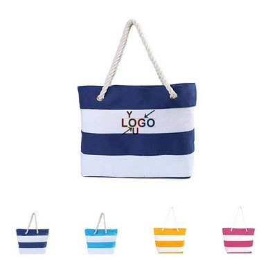 Nautical Cotton Canvas Tote Bag